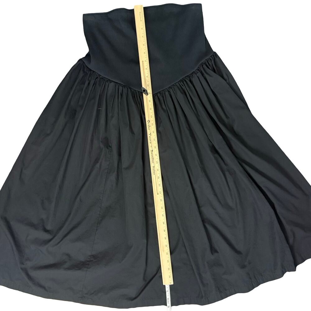 Anthropologie Black Strapless Basque Waist A-Line Midi Dress size 1X NEW Tags - Picture 8 of 12